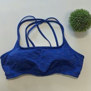 Athleta large purple striped fully focused bra